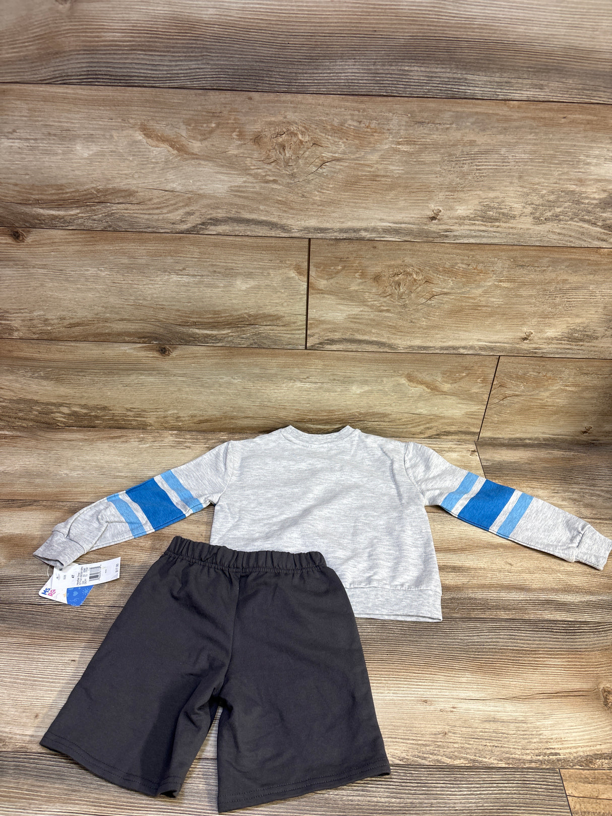 NEW Ms Rachel 2pc School Bus Sweatshirt & Shorts Set Grey sz 4T