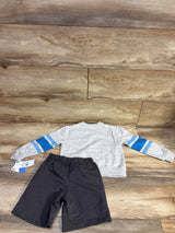 NEW Ms Rachel 2pc School Bus Sweatshirt & Shorts Set Grey sz 4T