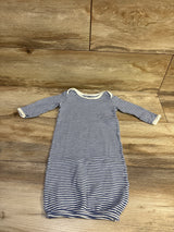 Touched By Nature Striped Sleeper Gown Navy sz 0-6m