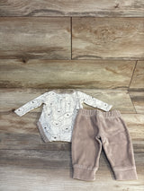 Disney Baby 2pc Winnie The Pooh Bodysuit & Pants Set Pale Yellow sz 0-3m