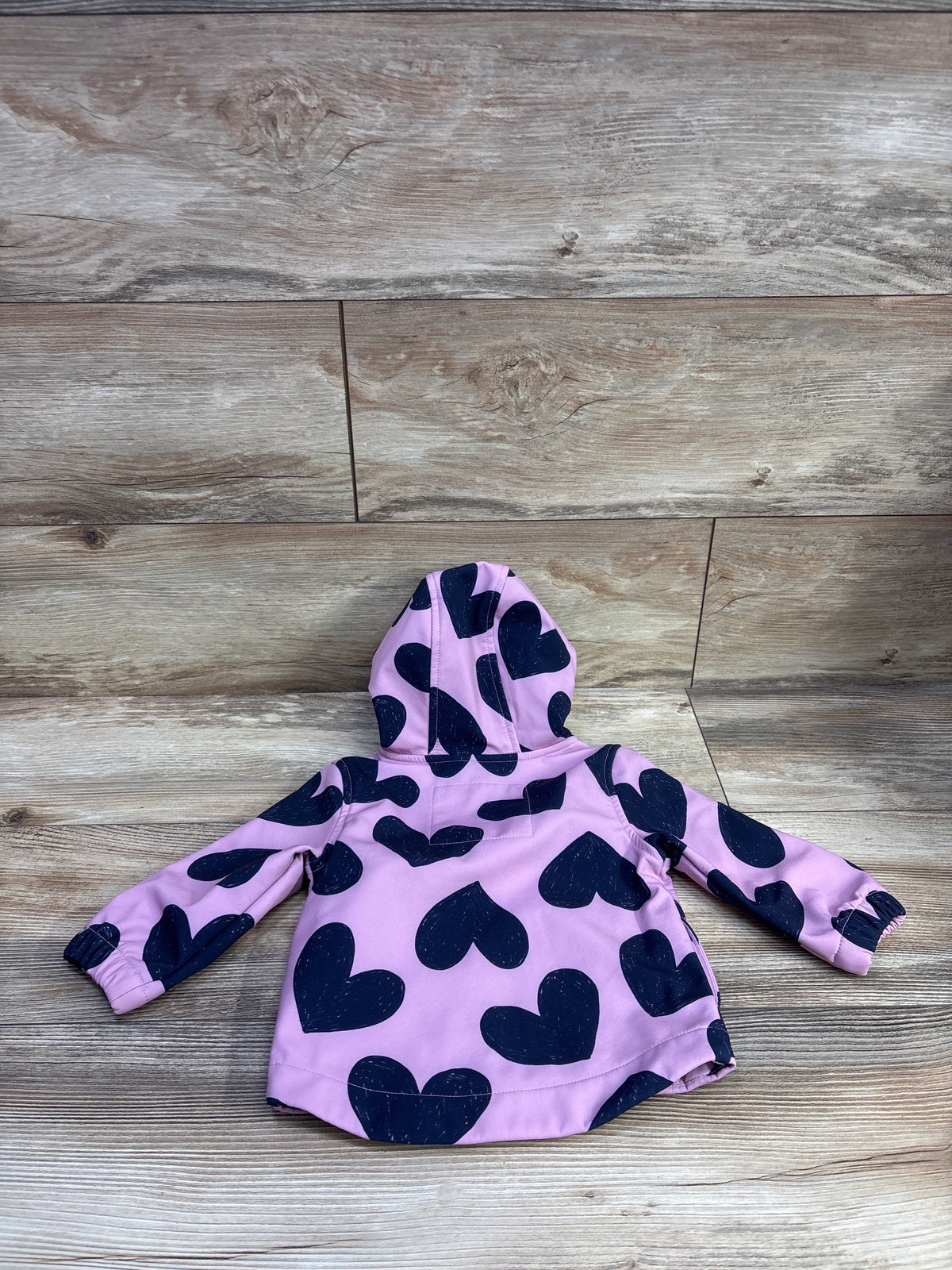 Cat & Jack Heart Print Softshell Jacket Pink sz 12m