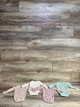 Small Story 4pk Long Sleeve Bodysuit Set Beige sz 0-3m