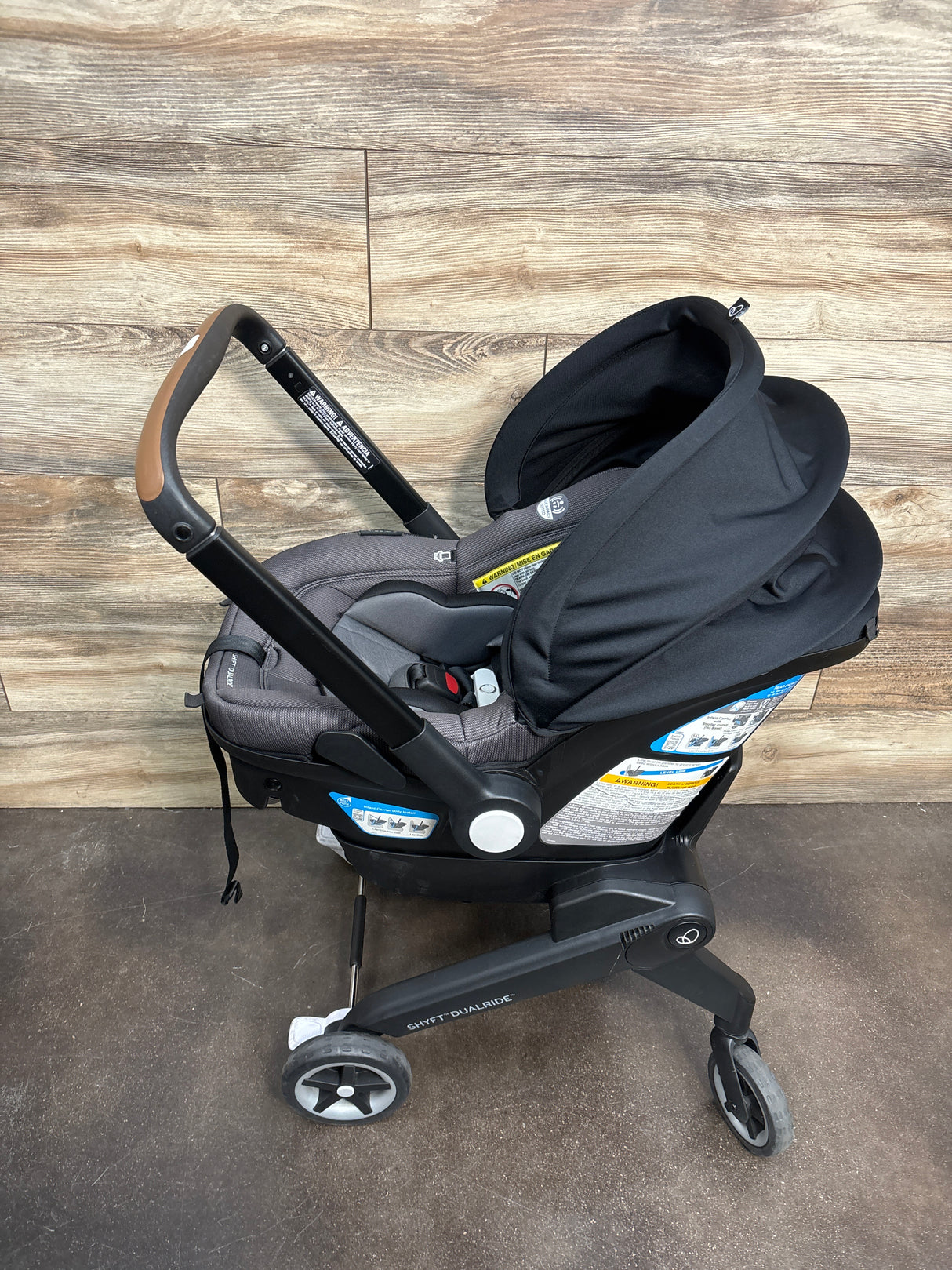 Evenflo Shyft DualRide Travel System in Boone Grey