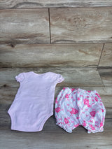 Bebe Baby 2pc Bodysuit & Pants Set Pink sz 6-9m
