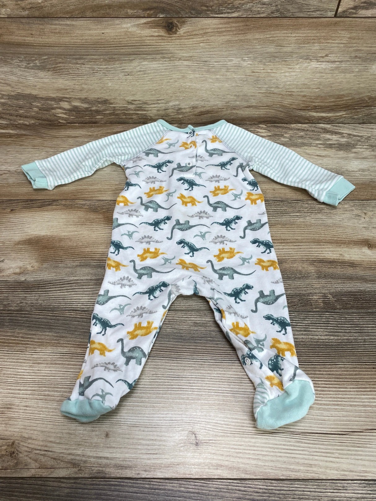 Baby Essentials Dino Footed Coverall White sz 6m