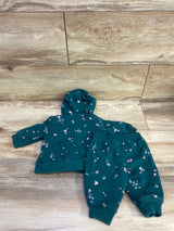 Baby Gap 2pc Floral Full Zip Jacket & Joggers Set Green sz 0-3m