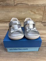 Stride Rite Sm Ashtyn Silver Sneakers sz 5c
