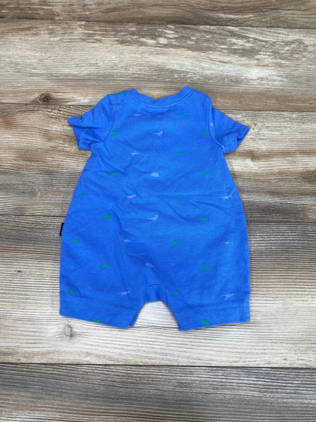 Baby Gap Blue Henley Dino Shortie Romper sz 0-3m - Me 'n Mommy To Be