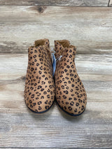 NEW Cat & Jack Leopard Print Opal Zipper Boots Brown sz 1Y