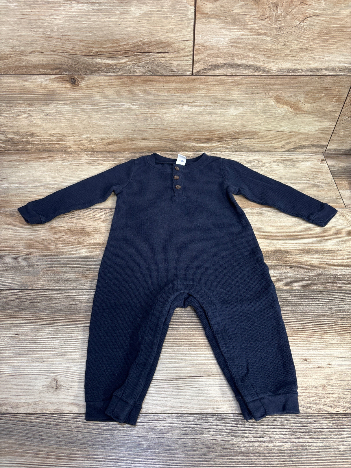 Old Navy Waffle Knit Coverall Navy sz 12-18m
