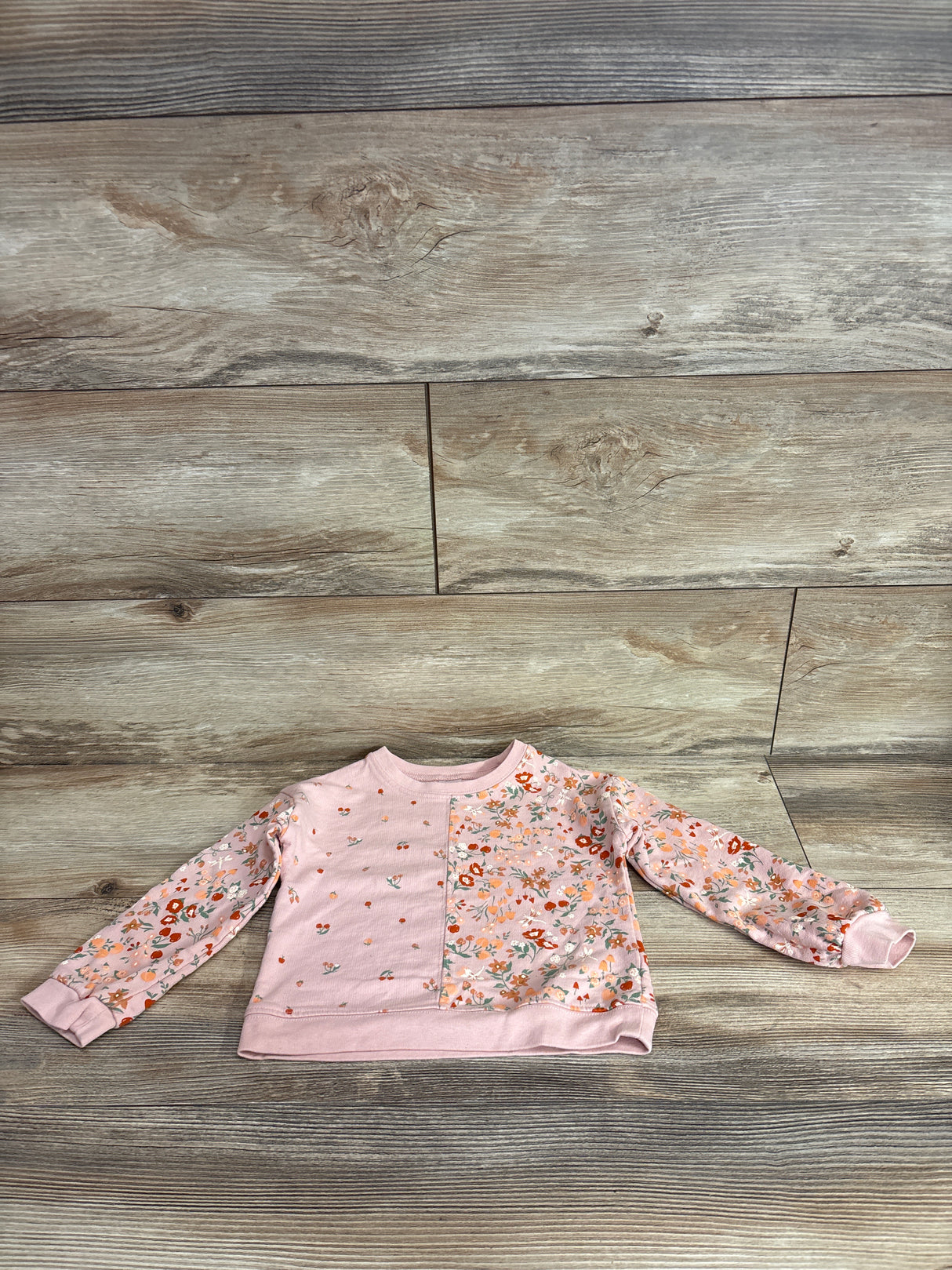 Carter's Floral/Fruit Print Pullover Sweatshirt Pink sz 3T