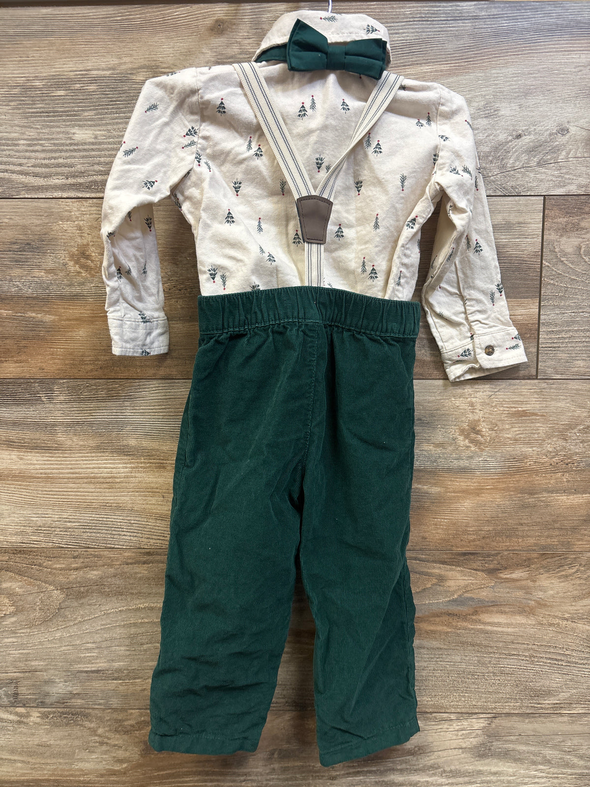 Child Of Mine 4pc Christmas Suspender Set Cream sz 24m