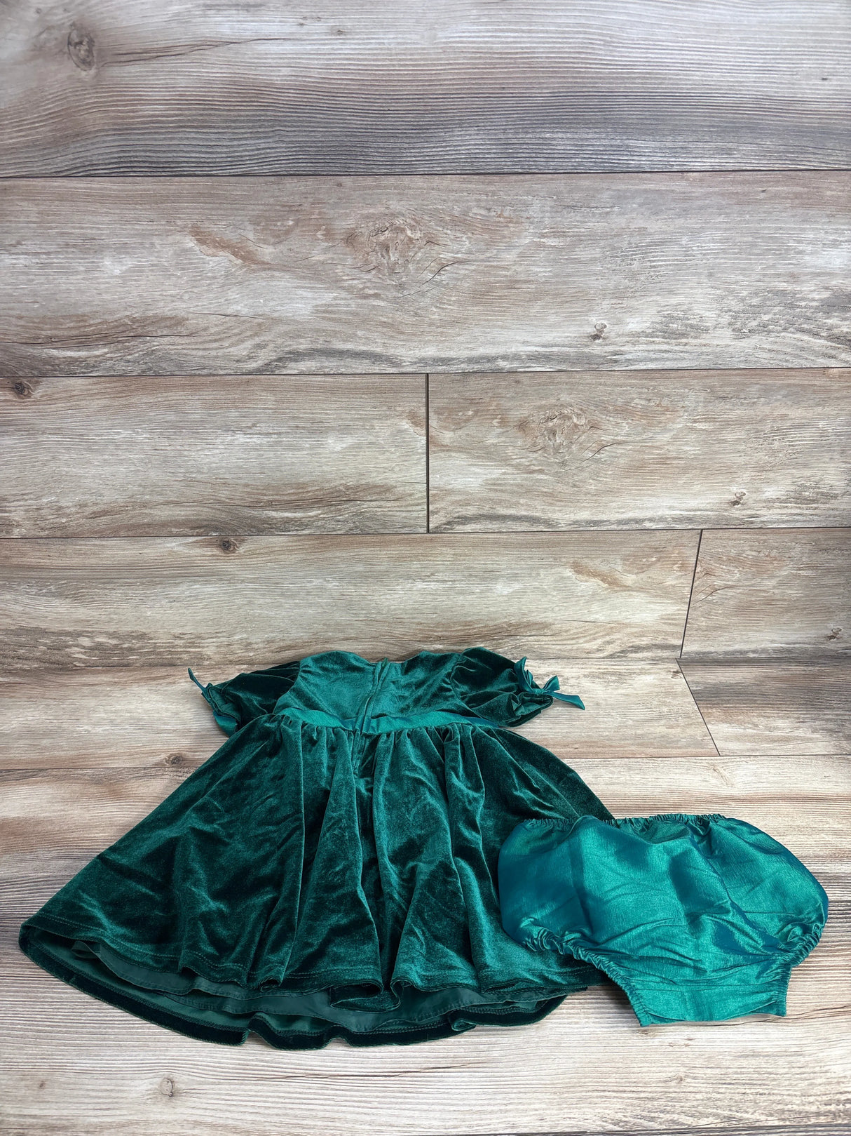 Rare Editions 2pc Special Occasion Dress & Bloomers Emerald sz 24m