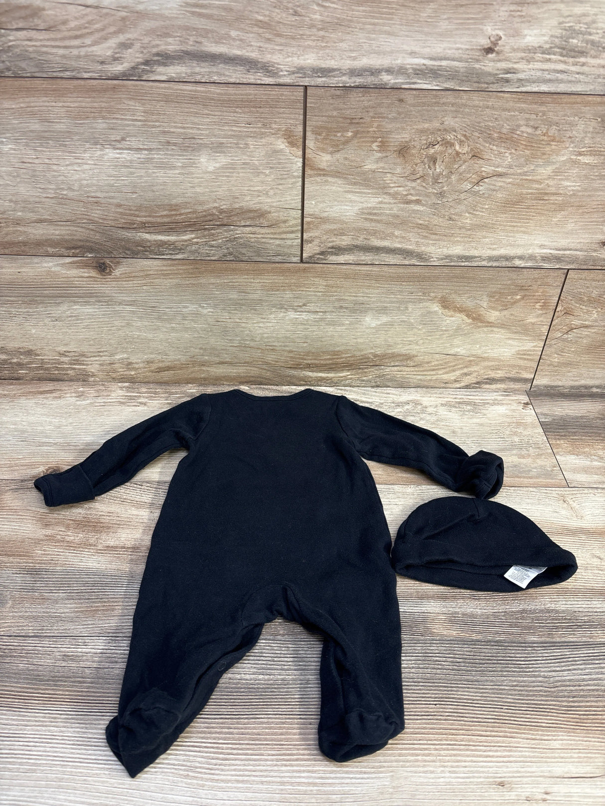 Just One You 2pc Skeleton Bone Coverall & Hat Black sz 3m - Me n Mommy To Be