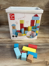 Hape My First Blocks - 80pc Wooden Blocks with Sorting Container