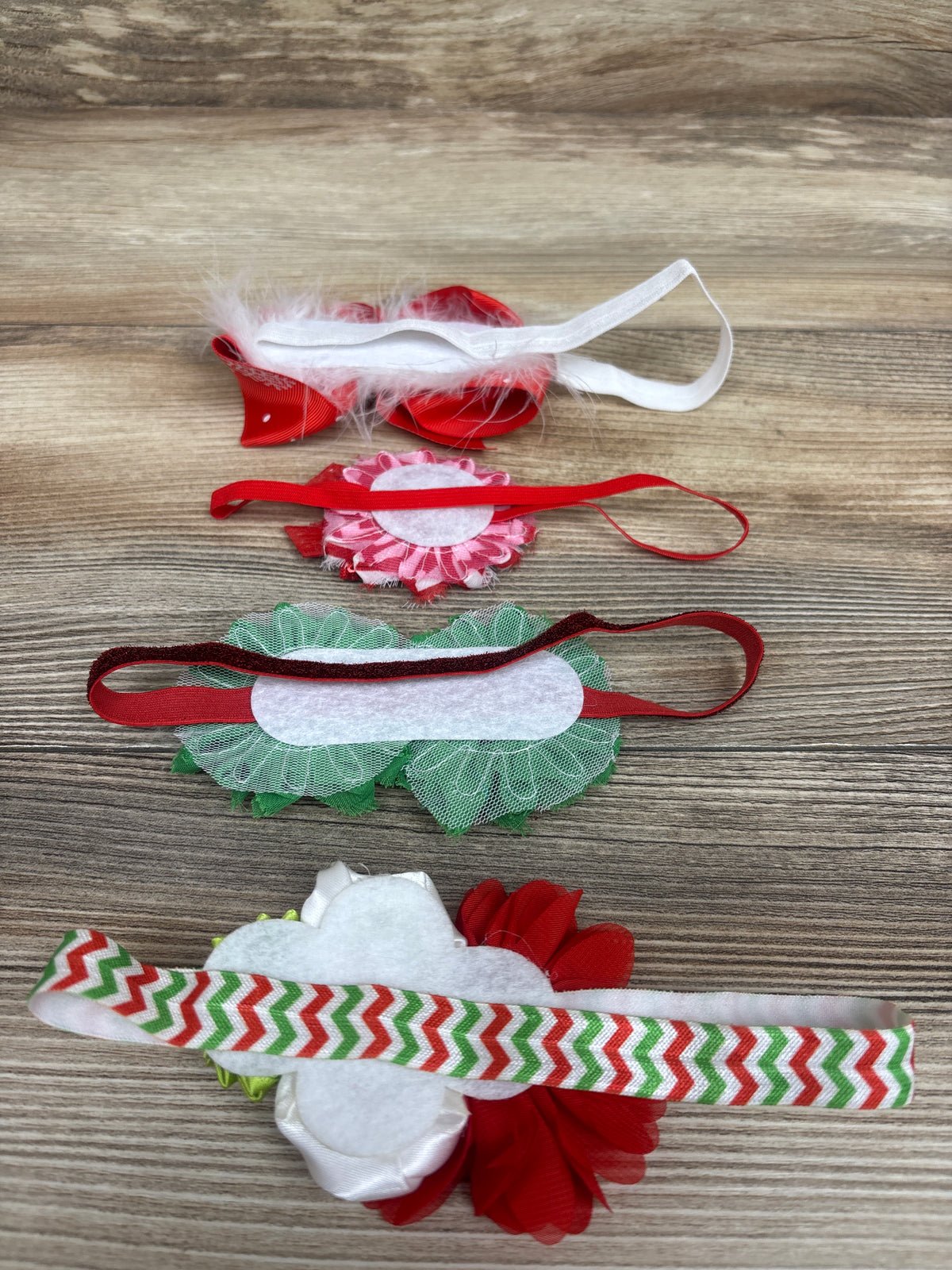 4pk Christmas Headbands sz 0-6m
