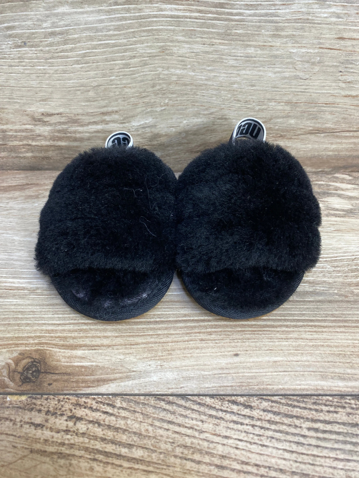 UGG Fluff Yeah Slides Black sz 6c