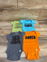 Gerber 4pk Graphic Bodysuit Set Green sz 0-3m