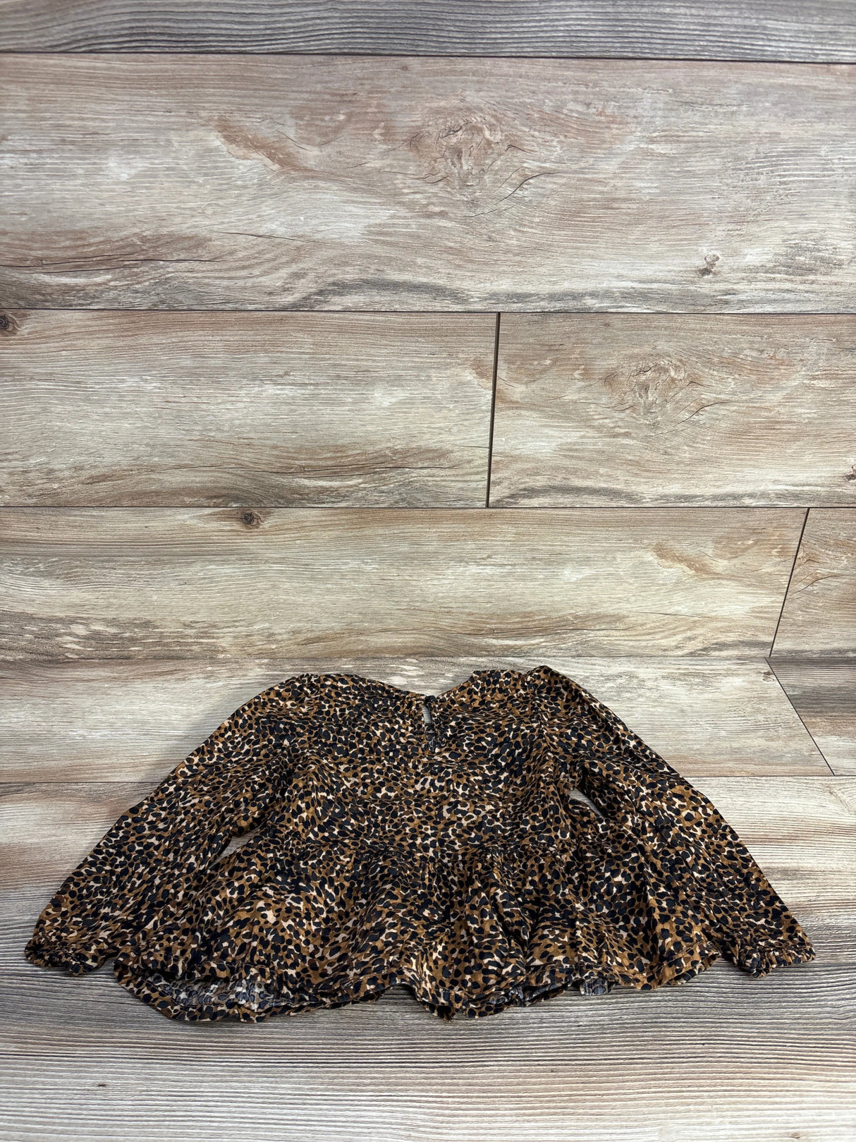 Old Navy Spotted Peplum Shirt Brown sz 4T