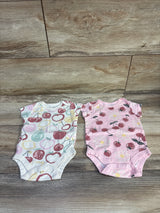 Member's Mark 2pk Bodysuits Pink sz 3m
