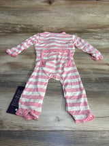 NEW KicKee Pants Classic Ruffle Coverall in Lotus Stripe sz 6-9m - Me n Mommy To Be