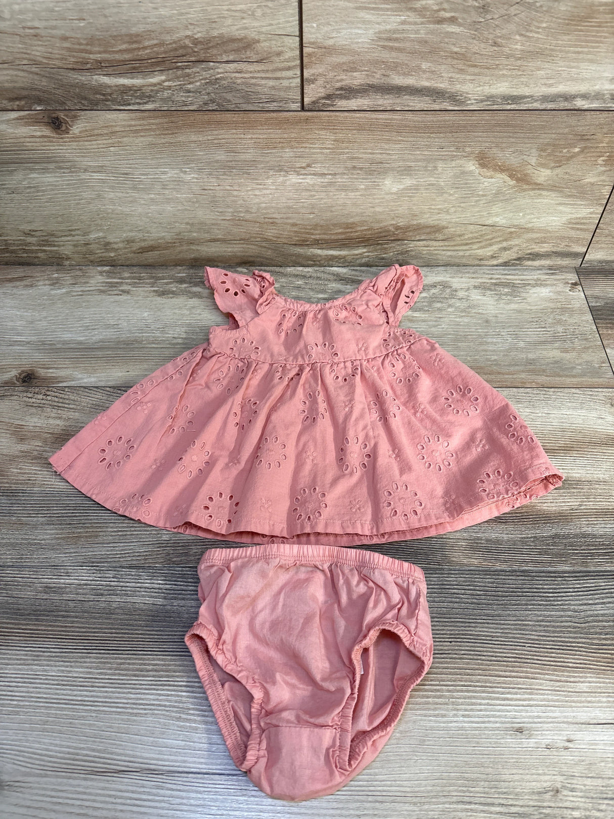 Carter's 2pc Eyelet Dress & Bloomers Set Pink sz 3m