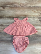 Carter's 2pc Eyelet Dress & Bloomers Set Pink sz 3m