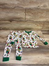 The Grinch 2pc Pajama Set Ivory sz 2T