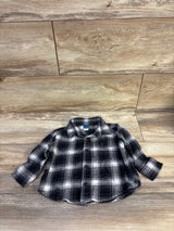 Old Navy Button Up Flannel Grey sz 12-18m
