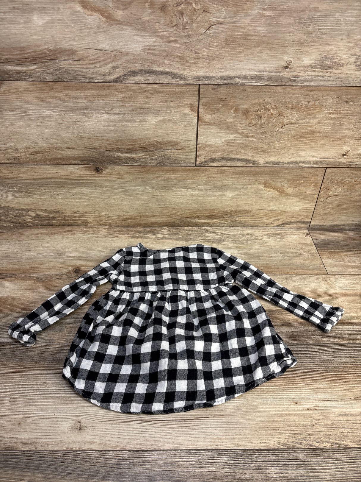 Jumping Beans Black & White Check Top sz 2T