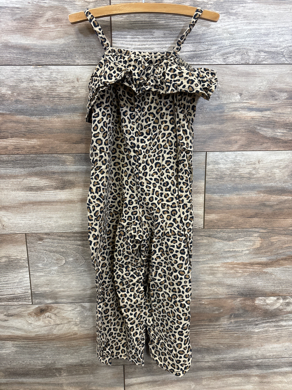 Old Navy Leopard Print Tank Romper Brown sz 5T