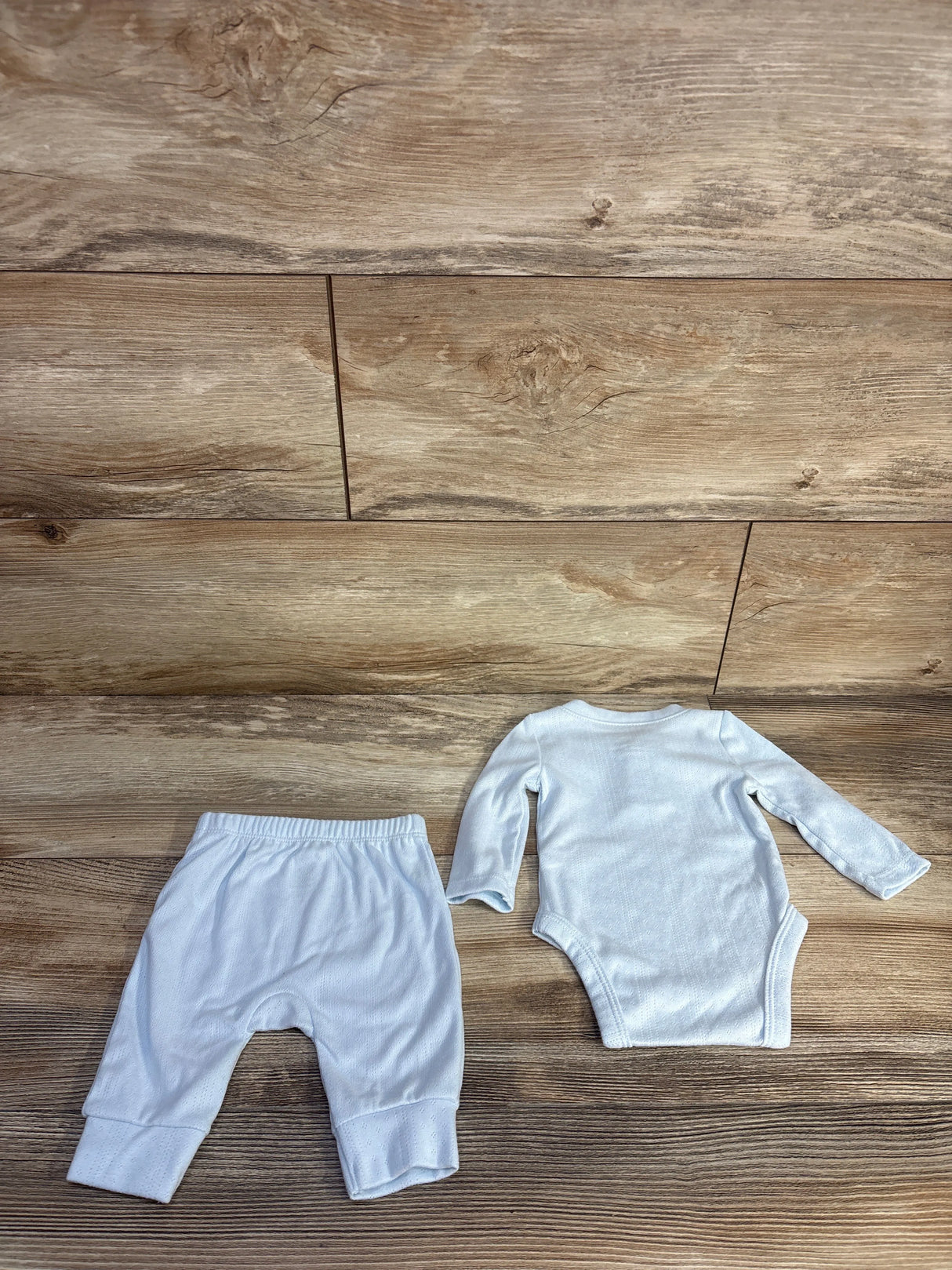 Cloud Island 2pc Pointelle Henley Bodysuit & Pants Set Blue sz Newborn