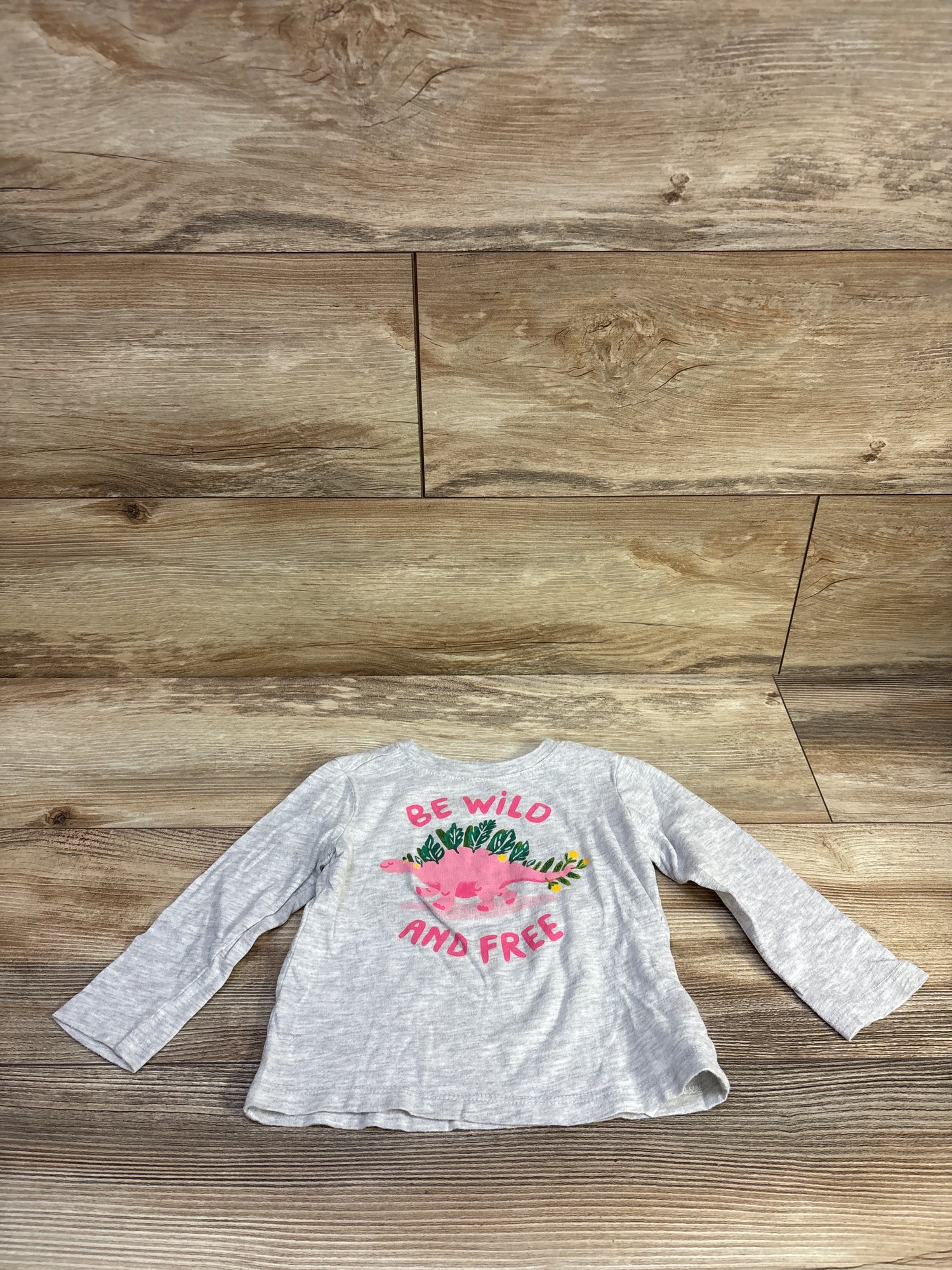 Old Navy Be Wild And Free Shirt Grey sz 18-24m