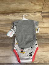 NEW Disney Baby 3pk Mickey Mouse Bodysuits Grey sz 0-3m