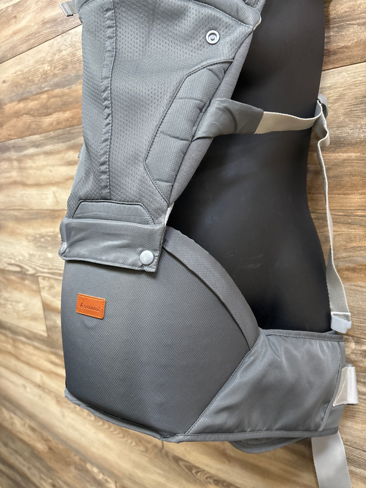 BabbleRoo Grow Carrier 6-in-1 Baby Carrier with Hip Seat Grey 7-50lbs