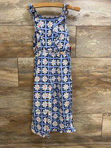 NEW Vince Camuto Floral Smocked Jumpsuit Blue sz 4T