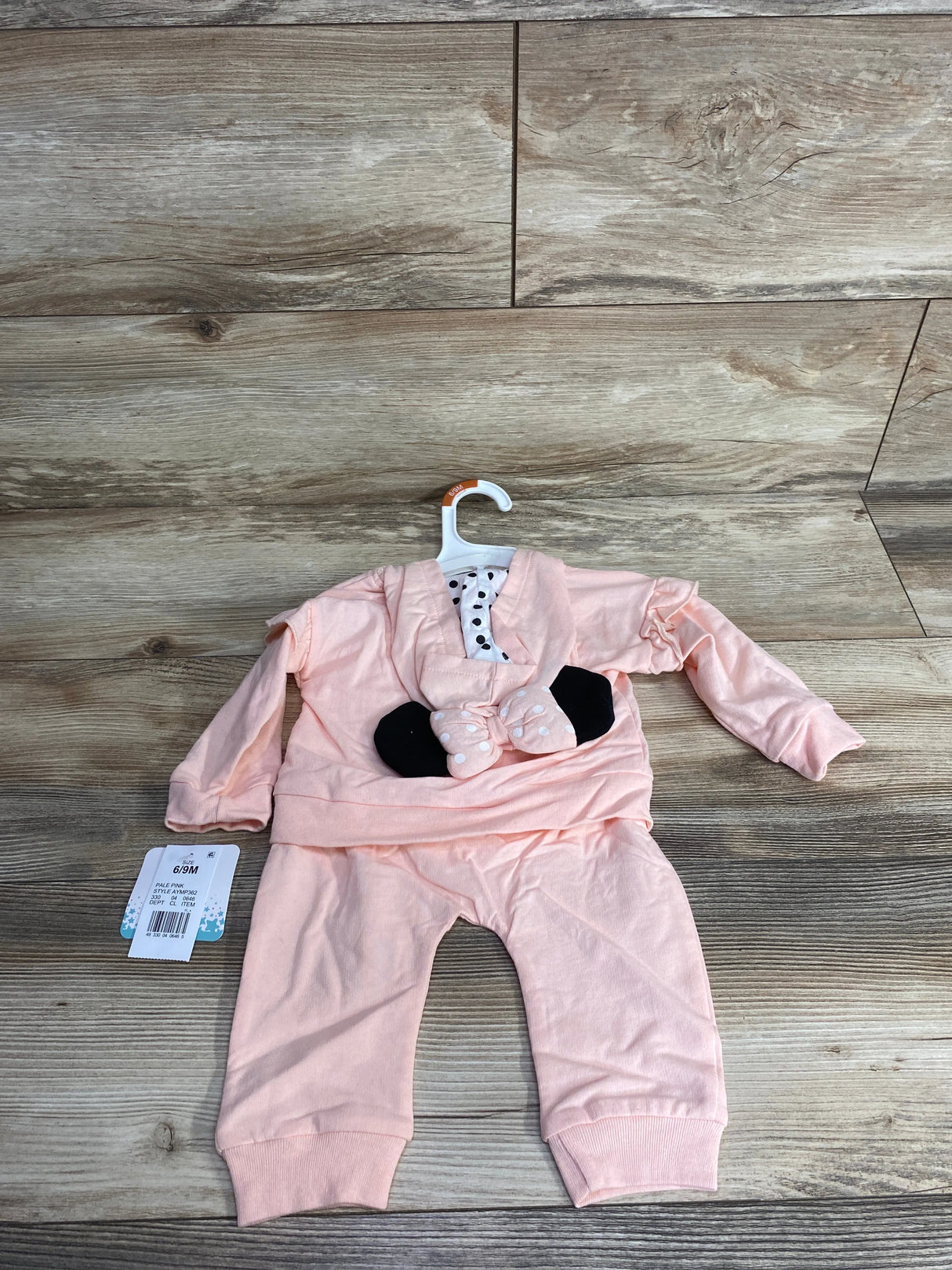 NEW Disney Baby 2pc Minnie Mouse Sweatshirt & Joggers Set Pink sz 6-9m