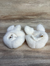 Happy Go Fluffy Bunny Booties Slippers White sz 1/2c