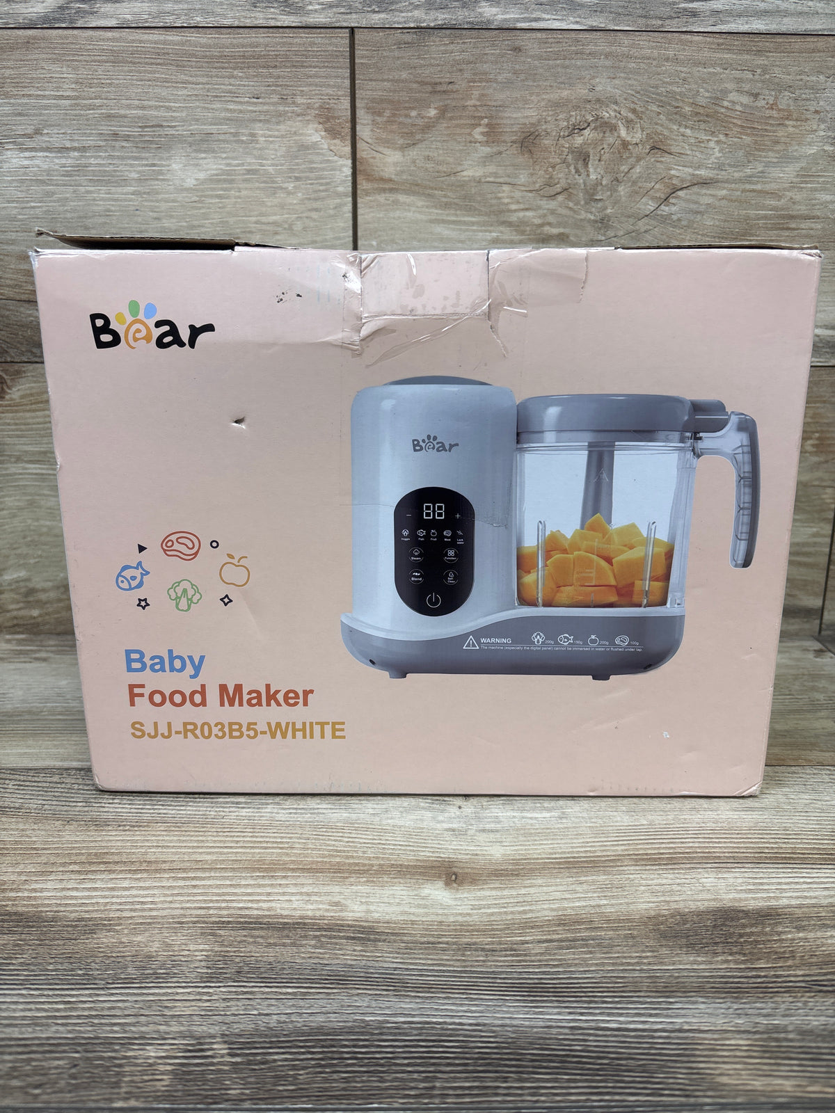 NEW Bear Smart Touch-Screen One-Step Baby Food Maker - White