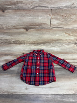 Janie & Jack Tartan Plaid Poplin Shirt Red sz 12-18m