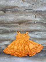 Habitual Kid Ruffle Smocked Waist Fit & Flare Dress Orange sz 18m