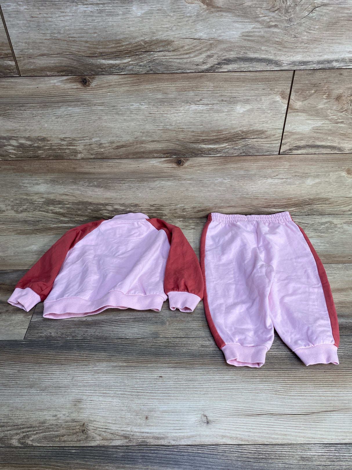 Nike E1D1 Quarter-Zip Pink Top and Pants Set sz 24m