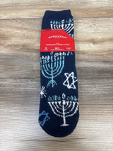 NEW Wondershop 2pk Super Soft Hanukkah Crew Socks Blue sz 2-5Y