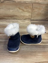 FEETCITY Faux-Fur Lined Boots Navy sz 5c