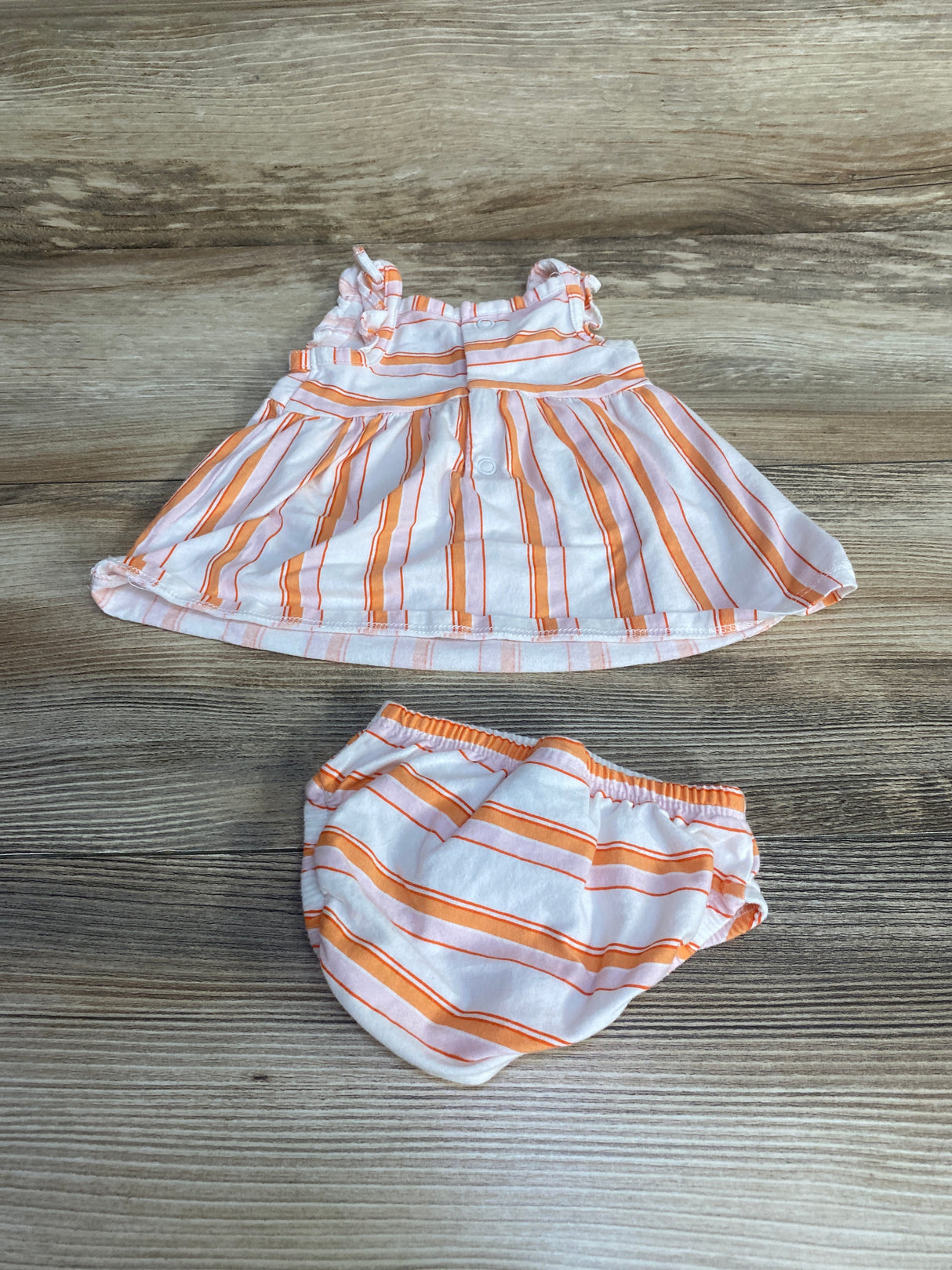 Carter's 2pc Striped Dress & Bloomers White sz Newborn