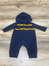 Old Navy Striped Hooded Coverall Navy sz 0-3m