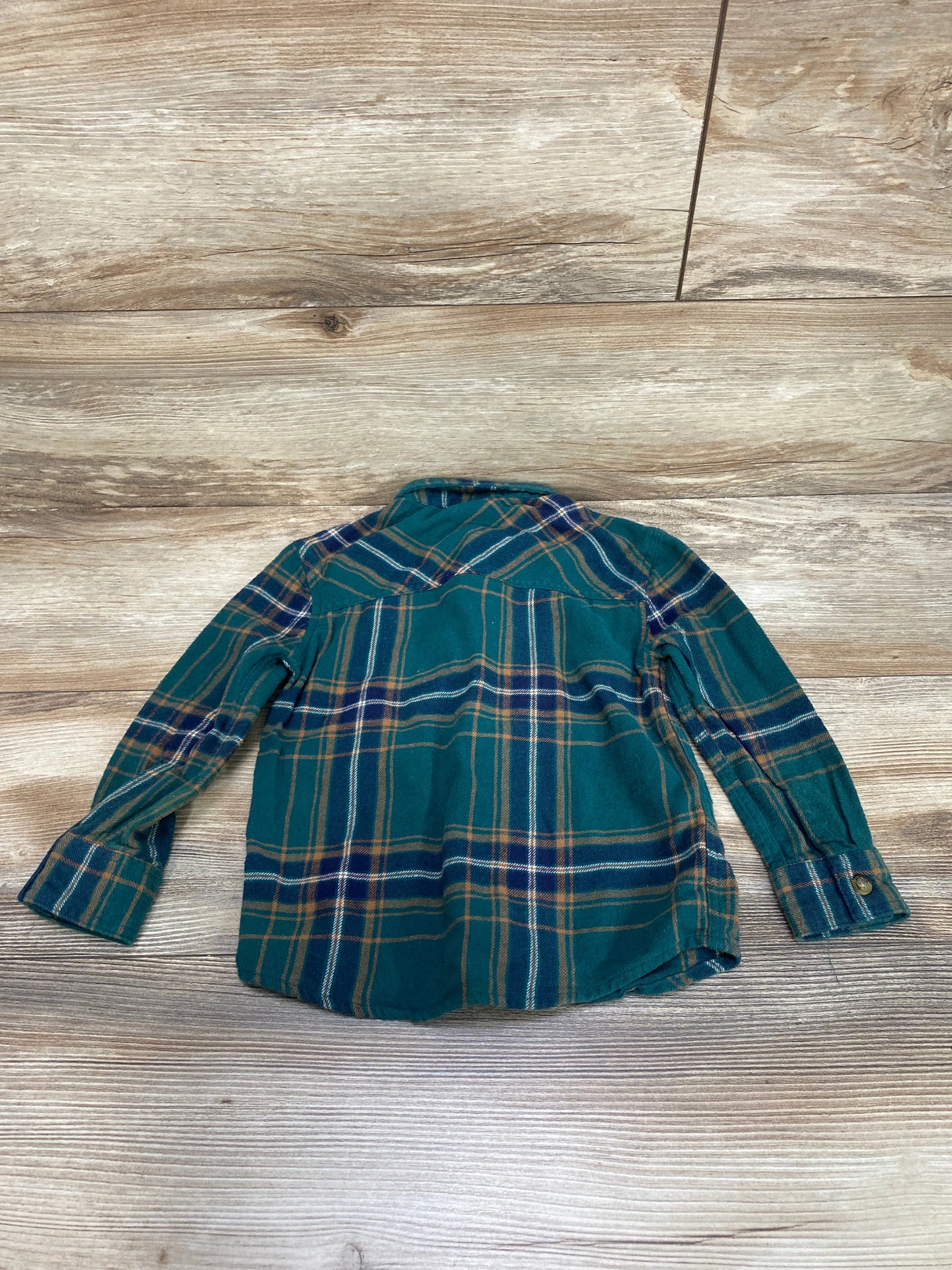 Jumping Beans Plaid Flannel Shirt Green sz 2T