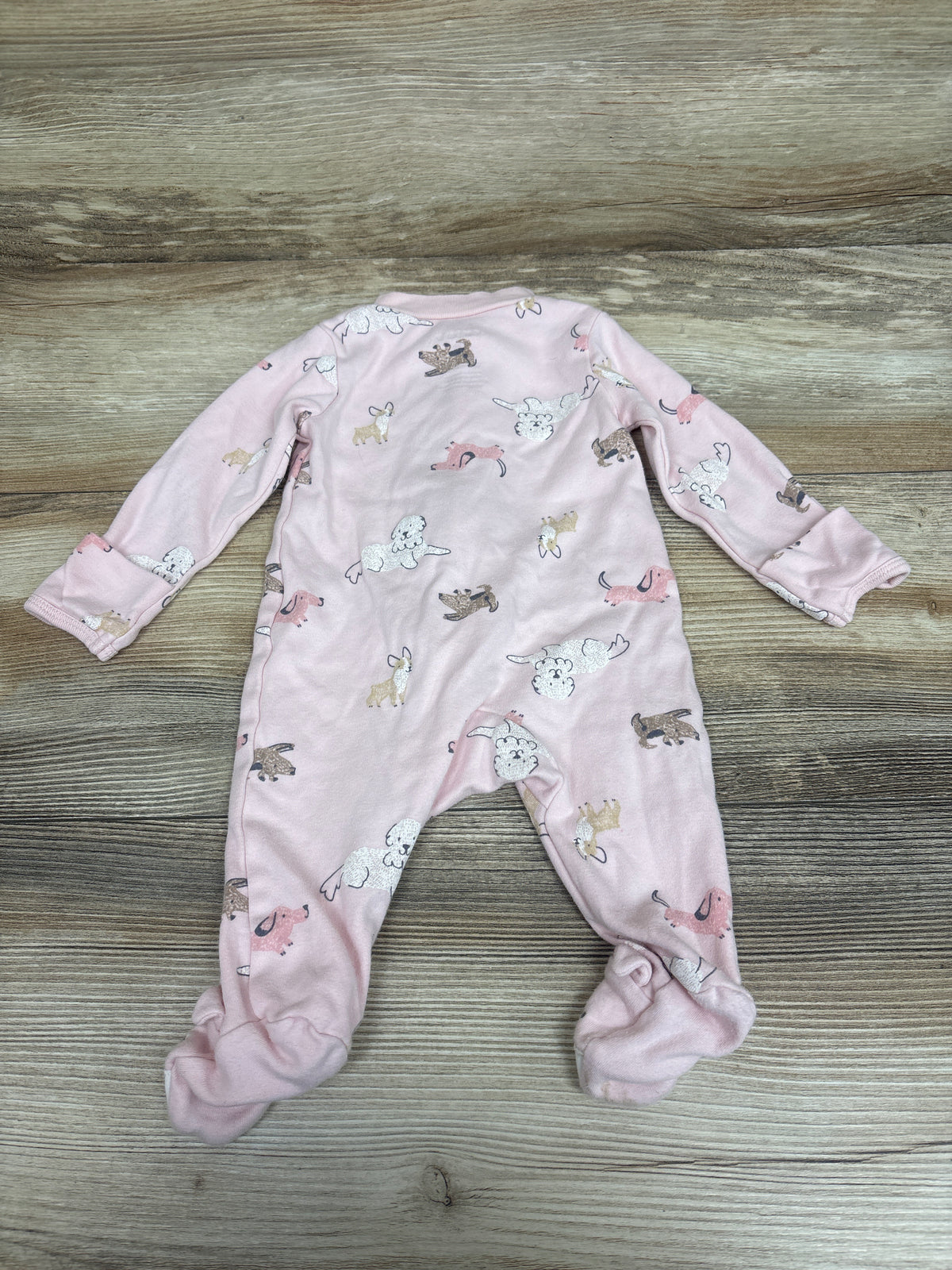 Carter's Dog Print Sleeper Pink sz 3m
