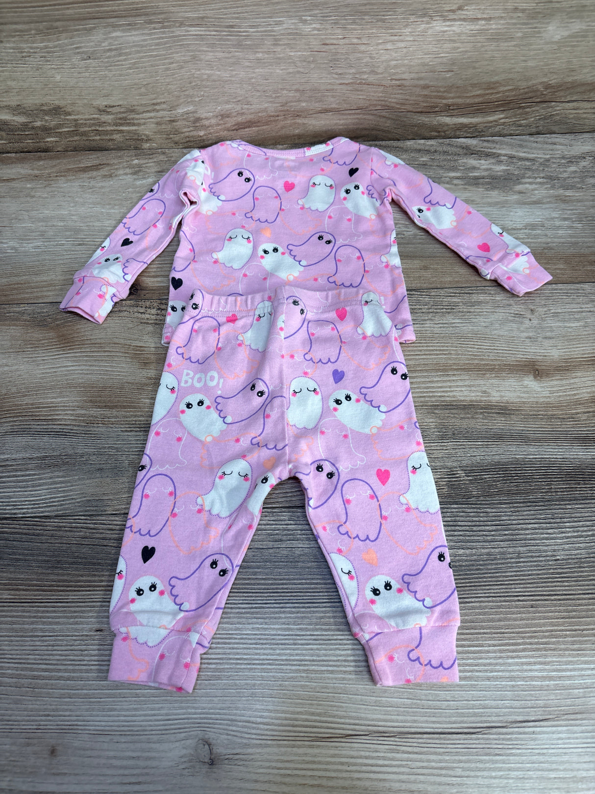 PJ Place 2pc Ghost Pajama Set Pink sz 0-3m