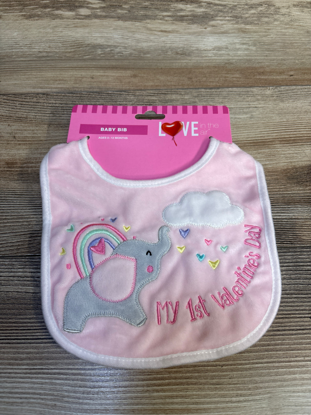 NEW Love in the Air My 1st Valentine's Day Bib Pink sz 0-12m